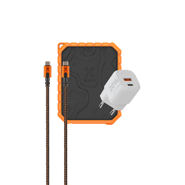 Rugged Power Bank 10.000 mAh + Rugged USB-C PD 100W Cable + 20W Fastcharger Bundle - Xtorm EU